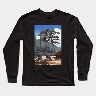 The Great Buddha at Kamakura by Kawase Hasui Long Sleeve T-Shirt